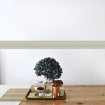 Frise murale motif Arabesque rose et verte