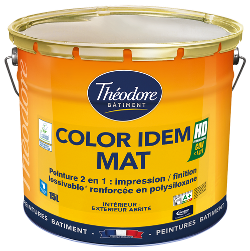 Peinture Mate Color Idem HD 15 litres Peinture intérieure - Theodore Maison de peinture