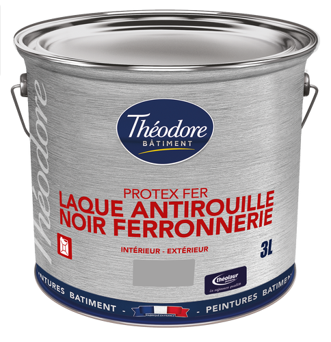 Laque antirouille noir mate Protex fer