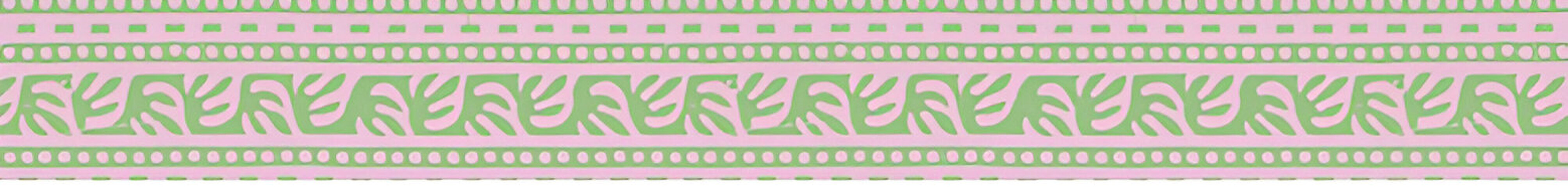 Frise murale motif Arabesque rose et verte